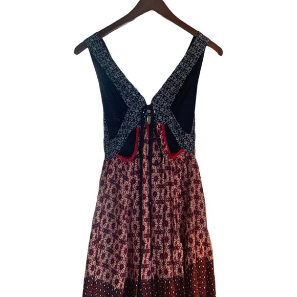 Lulus La Vie en Roses Navy Blue and Red Floral Print Dress Size XS - Picture 6 of 10